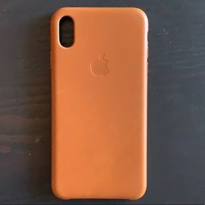 iPhone XS Max Apple Leather Phone Case